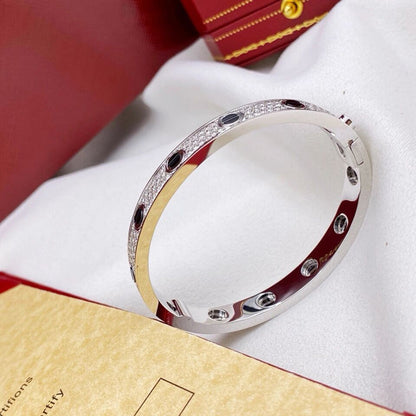 [AURORA]LOVE BRACELET 6.1MM DIAMOND-PAVED CERAMIC