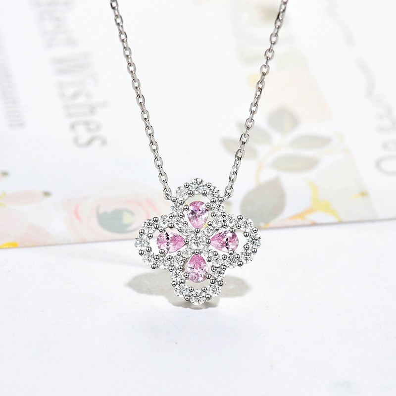 [Baslove]LOOP NECKLACE FULL MOTIF DIAMOND 16MM MULTIPLE COLORS