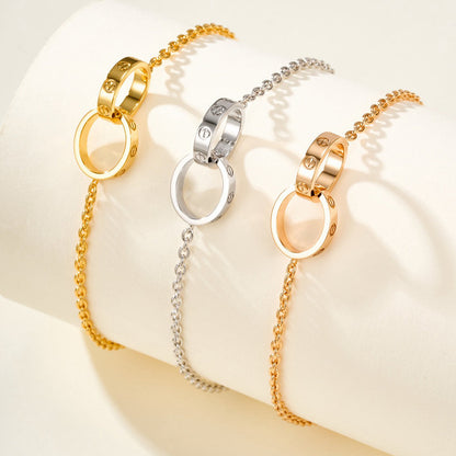 [AURORA]LOVE BRACELET DOUBLE RING