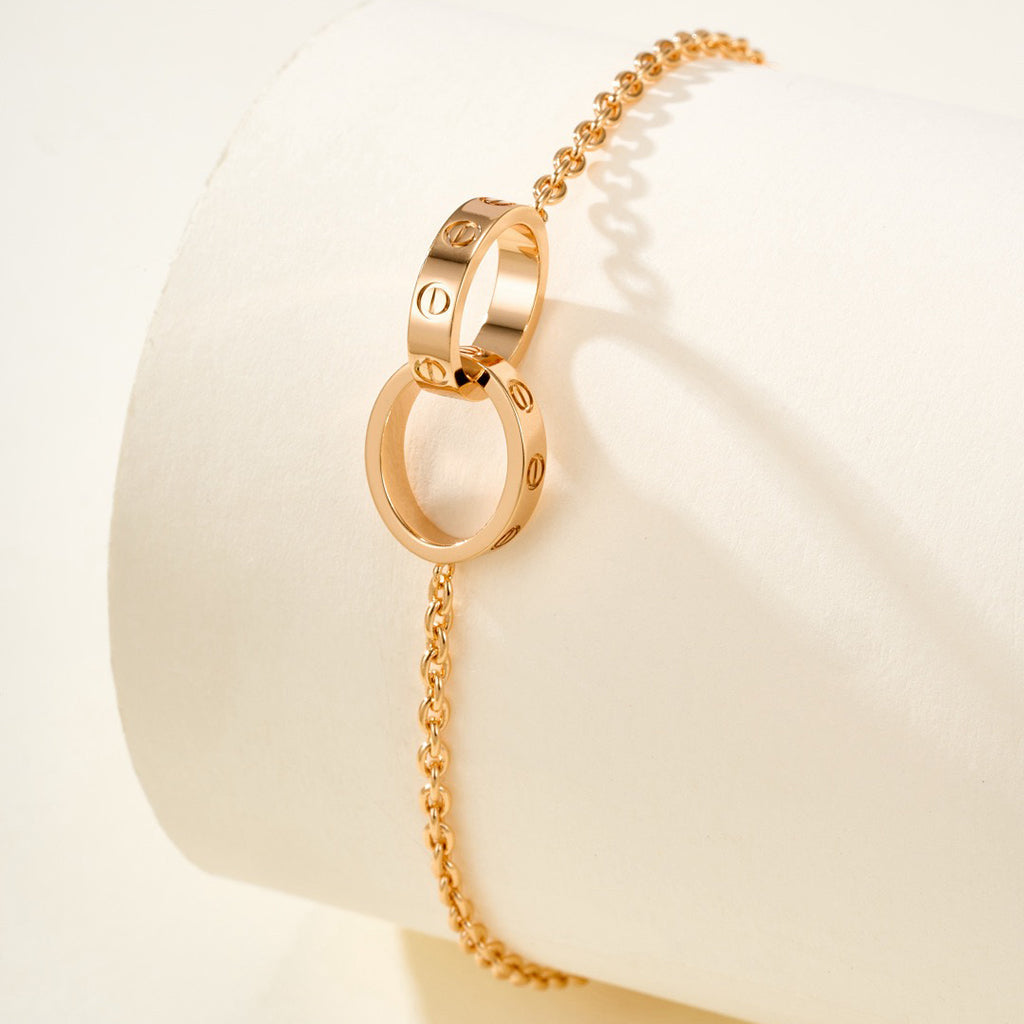 [AURORA]LOVE BRACELET DOUBLE RING
