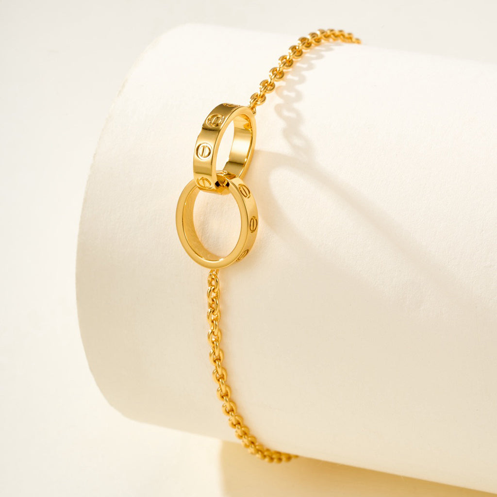 [AURORA]LOVE BRACELET DOUBLE RING