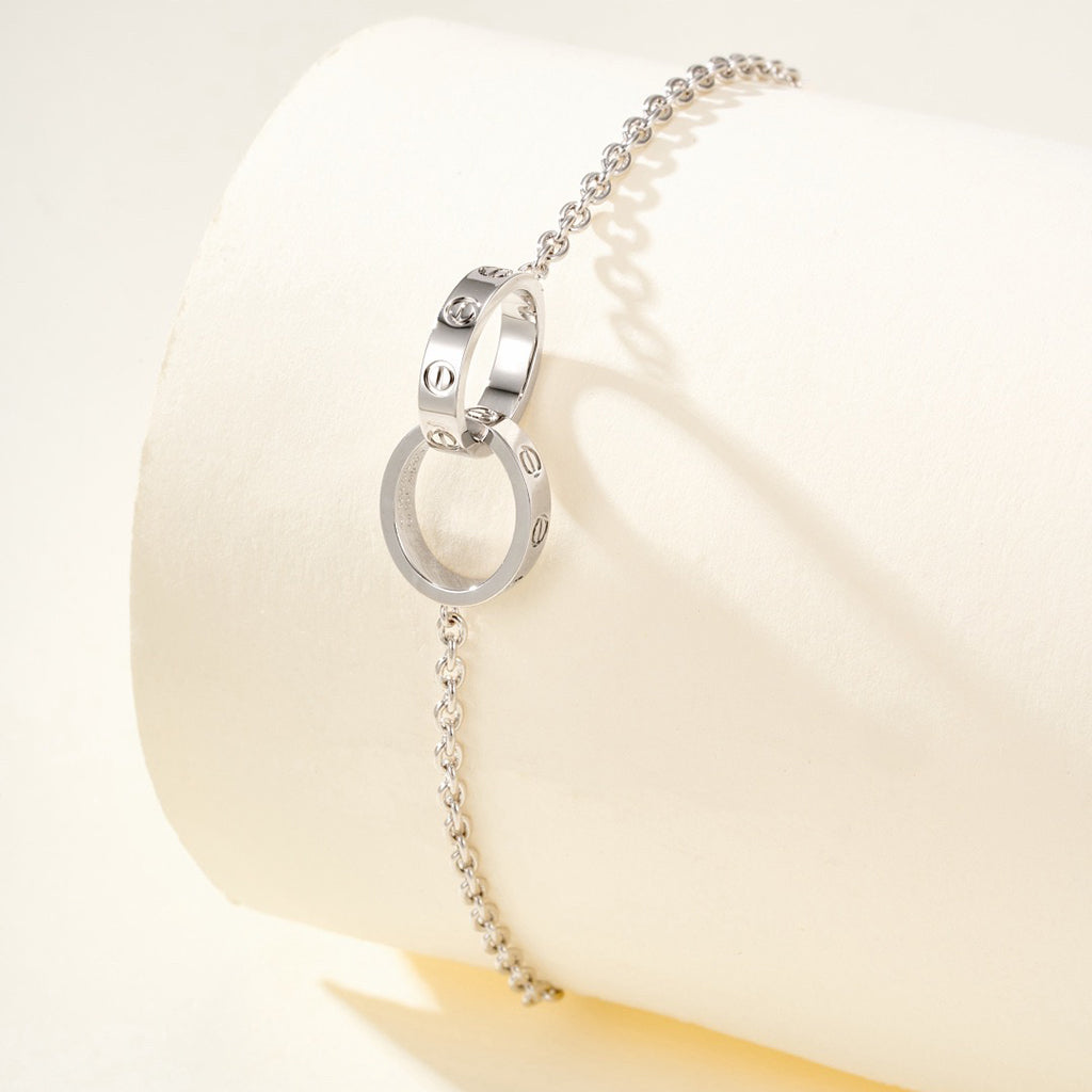 [AURORA]LOVE BRACELET DOUBLE RING