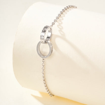 [AURORA]LOVE BRACELET DOUBLE RING