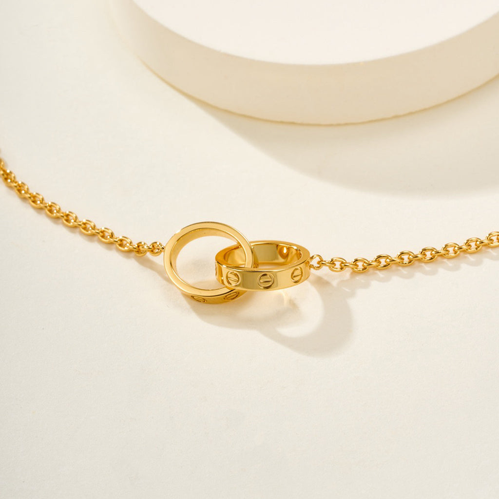 [AURORA]LOVE BRACELET DOUBLE RING