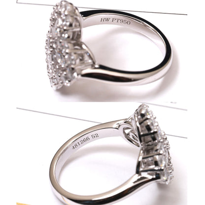 [Baslove]LOOP RING FULL MOTIF DIAMOND 16MM SILVE