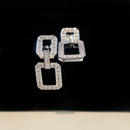 [Baslove]LINKS MEDIUM EARRINGS DIAMOND