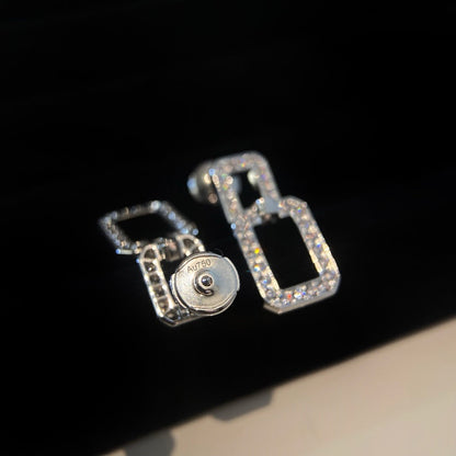 [Baslove]LINKS MEDIUM EARRINGS DIAMOND