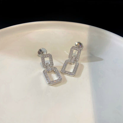 [Baslove]LINKS MEDIUM EARRINGS DIAMOND