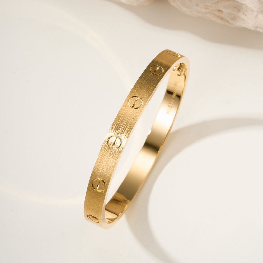 [AURORA]LOVE BRACELET 6.1MM BRUSHED