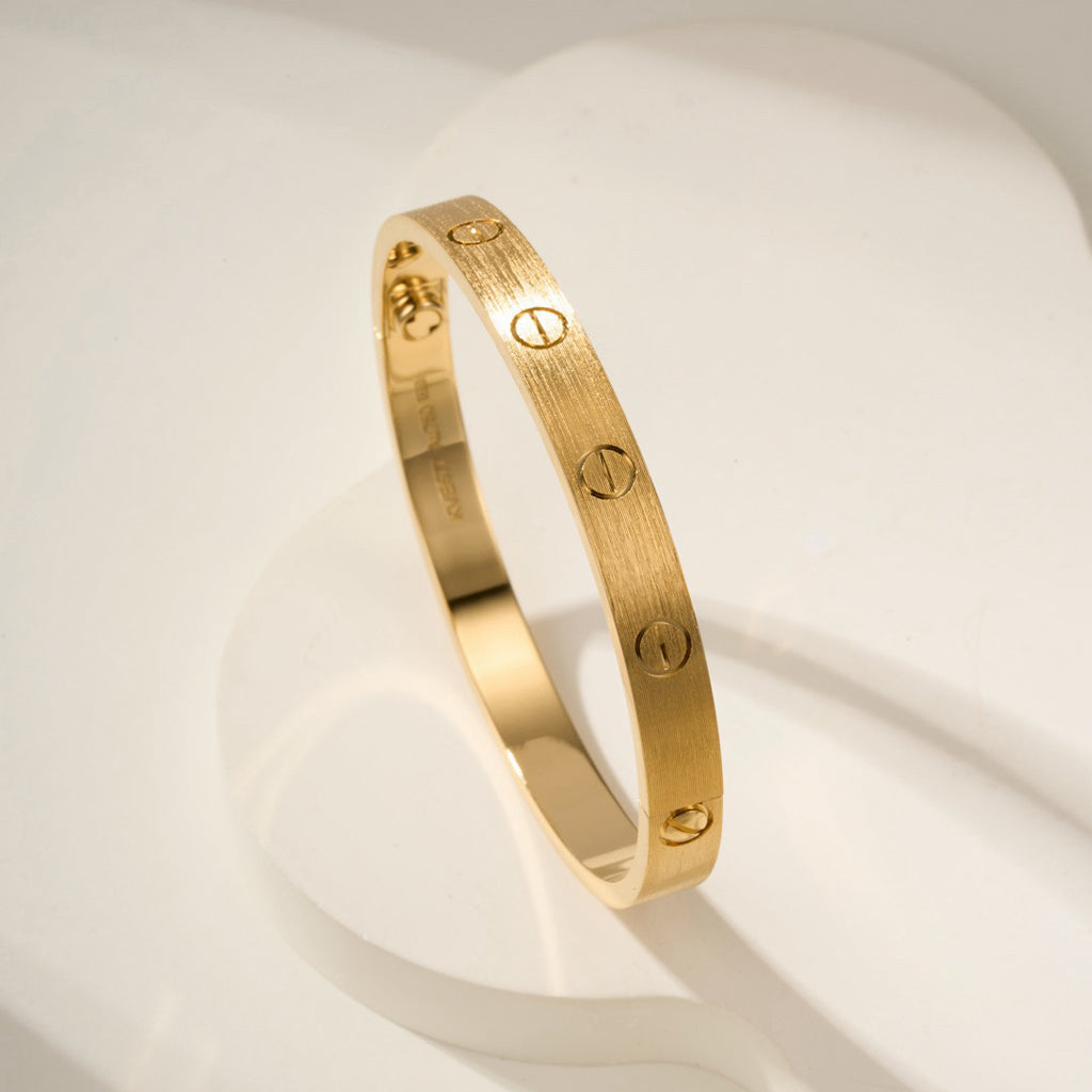 [AURORA]LOVE BRACELET 6.1MM BRUSHED