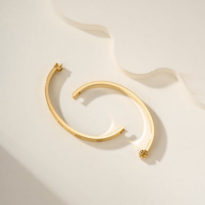 [AURORA]LOVE BRACELET 6.1MM BRUSHED
