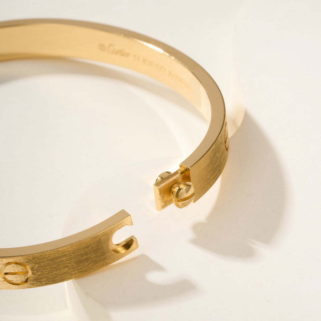 [AURORA]LOVE BRACELET 6.1MM BRUSHED