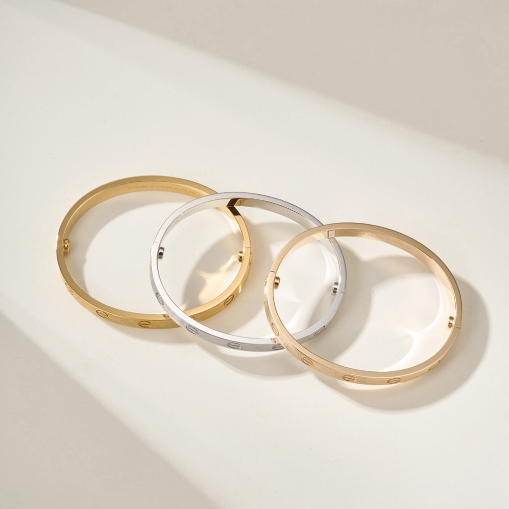 [AURORA]LOVE BRACELET 6.1MM BRUSHED