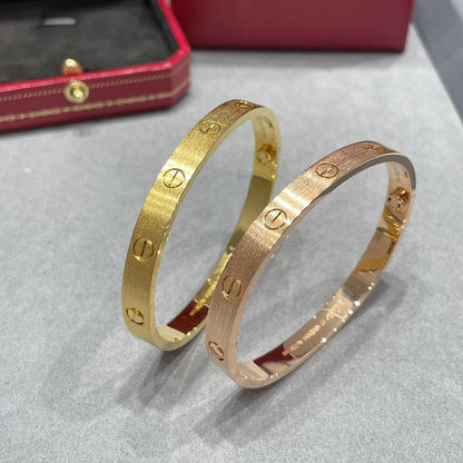 [AURORA]LOVE BRACELET 6.1MM BRUSHED