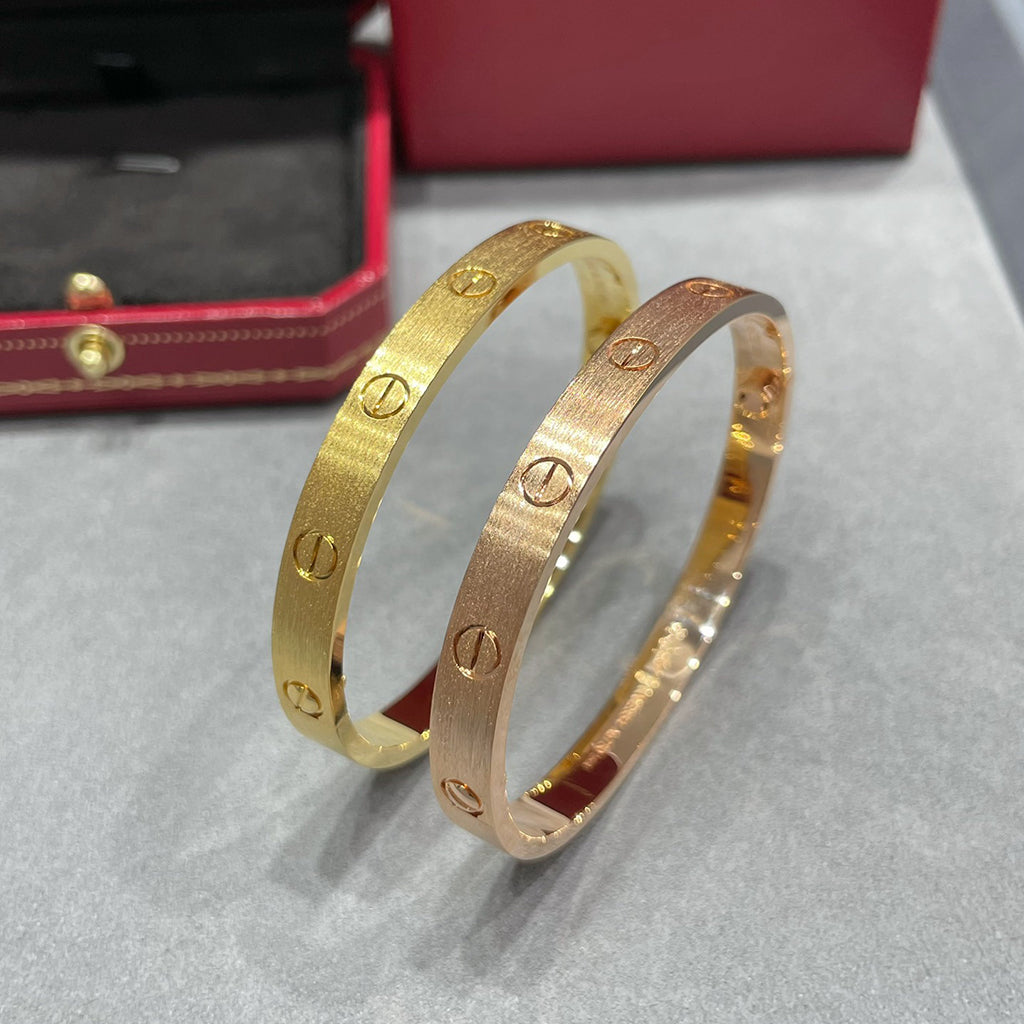 [AURORA]LOVE BRACELET 6.1MM BRUSHED