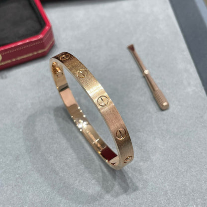 [AURORA]LOVE BRACELET 6.1MM BRUSHED