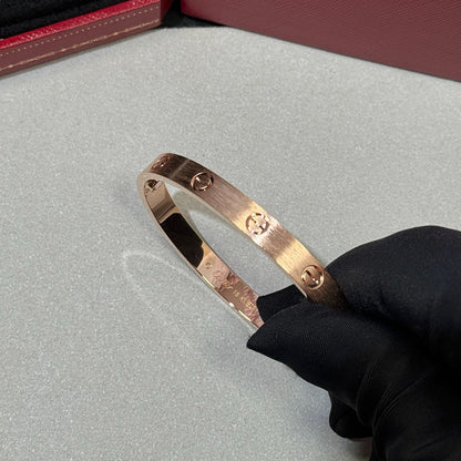 [AURORA]LOVE BRACELET 6.1MM BRUSHED