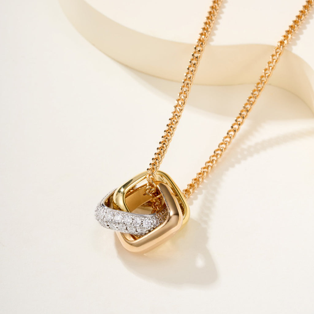 [AURORA]TRINITY CUSHION NECKLACE COLLECTION