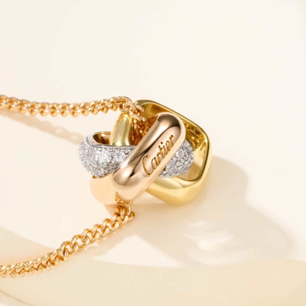[AURORA]TRINITY CUSHION NECKLACE COLLECTION