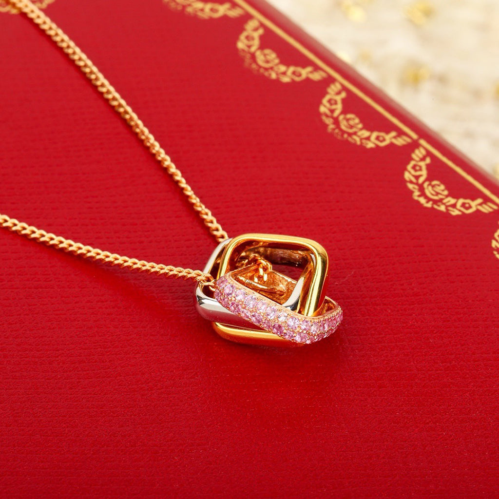 [AURORA]TRINITY CUSHION NECKLACE COLLECTION