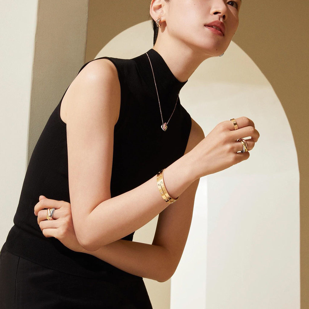 [AURORA]TRINITY CUSHION NECKLACE COLLECTION