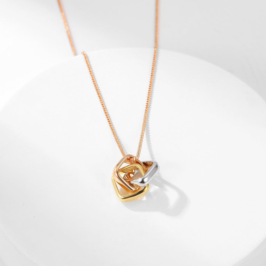 [AURORA]TRINITY CUSHION NECKLACE COLLECTION