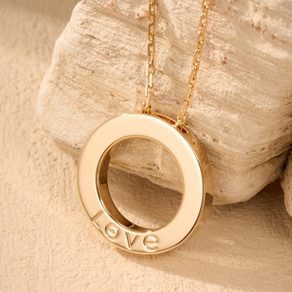 [AURORA]LOVE NECKLACE 16MM  FULL DIAMOND