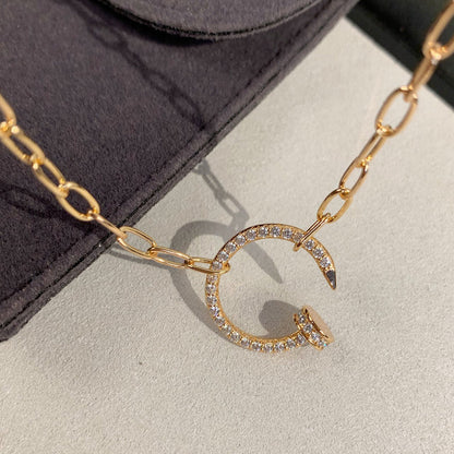 [AURORA]JUSTE NECKLACE FULL DIAMONDS