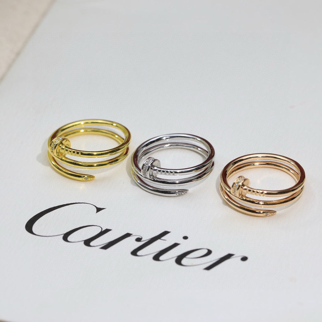 [AURORA]JUSTE RING 4.8MM HALF DIAMOND