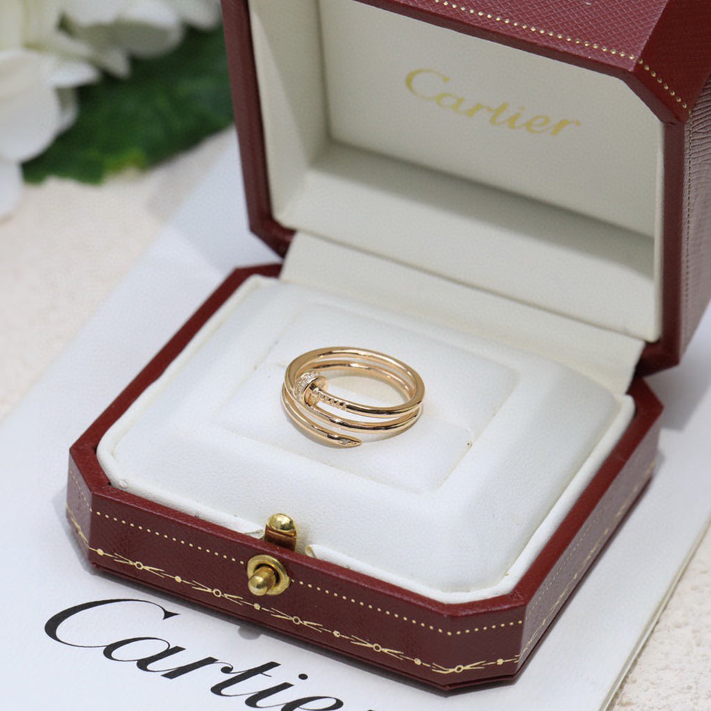[AURORA]JUSTE RING 4.8MM HALF DIAMOND