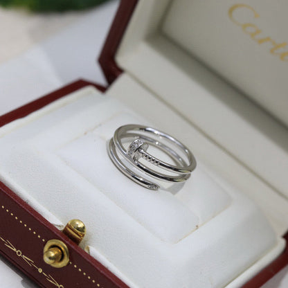 [AURORA]JUSTE RING 4.8MM HALF DIAMOND