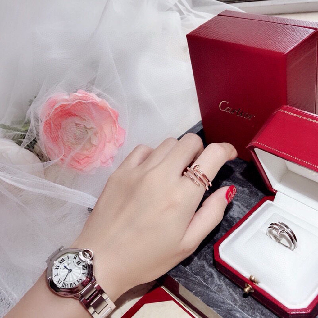 [AURORA]JUSTE RING 4.8MM HALF DIAMOND