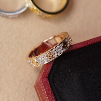 [AURORA]LOVE RING 4.0MM DIAMOND PAVED