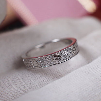 [AURORA]LOVE RING 4.0MM DIAMOND PAVED