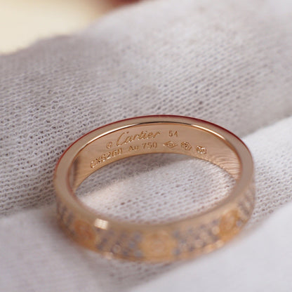 [AURORA]LOVE RING 4.0MM DIAMOND PAVED