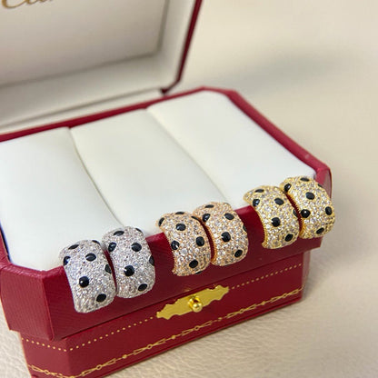 [AURORA]PANTHERE MINI FULL DIAMOND EARRINGS
