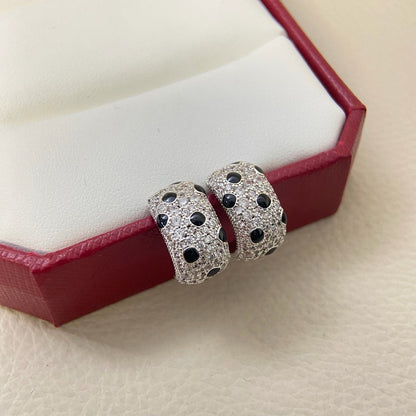 [AURORA]PANTHERE MINI FULL DIAMOND EARRINGS