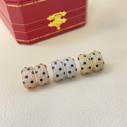 [AURORA]PANTHERE MINI FULL DIAMOND EARRINGS