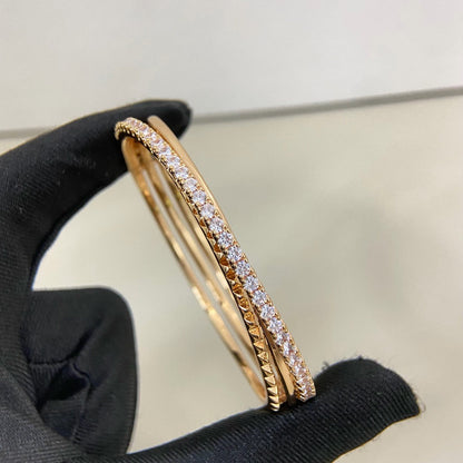 [AURORA]ETINCELLE HALF-PAVED DIAMOND BRACELET