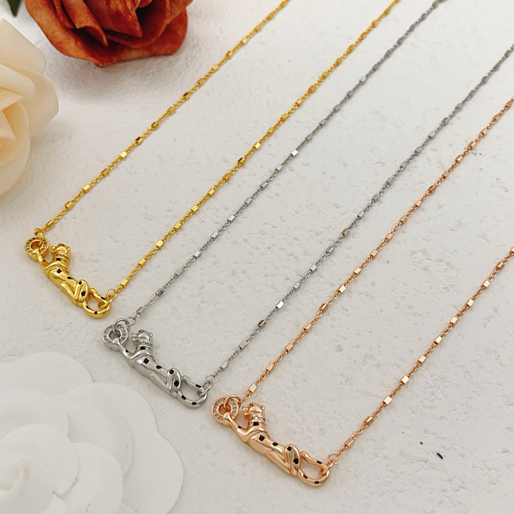 [AURORA]PANTHERE FULL DIAMOND NECKLACE