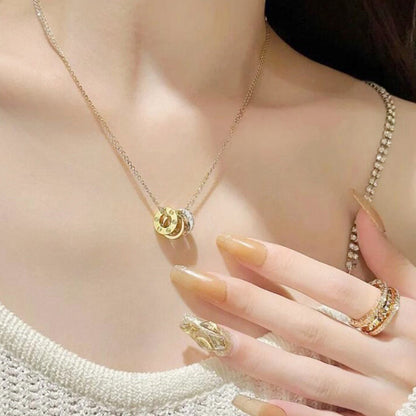 [AURORA]LOVE 6 DIAMOND PENDANT NECKLACE