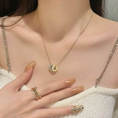 [AURORA]LOVE 6 DIAMOND PENDANT NECKLACE