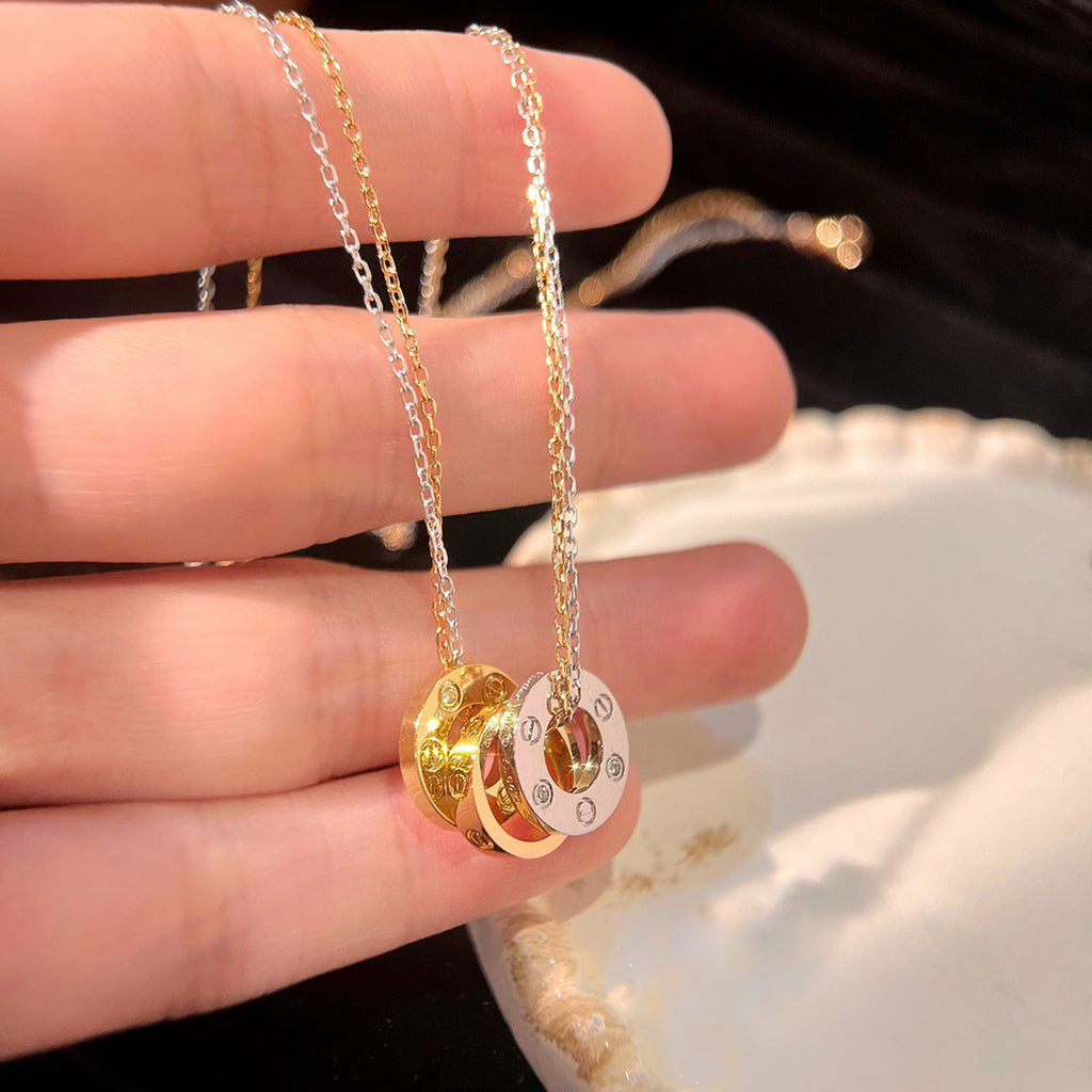 [AURORA]LOVE 6 DIAMOND PENDANT NECKLACE