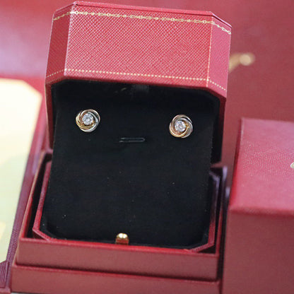 [AURORA]TRINITY STUD DIAMOND EARRINGS