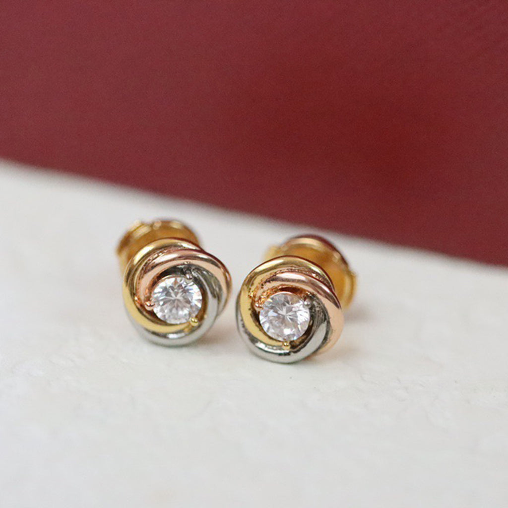 [AURORA]TRINITY STUD DIAMOND EARRINGS