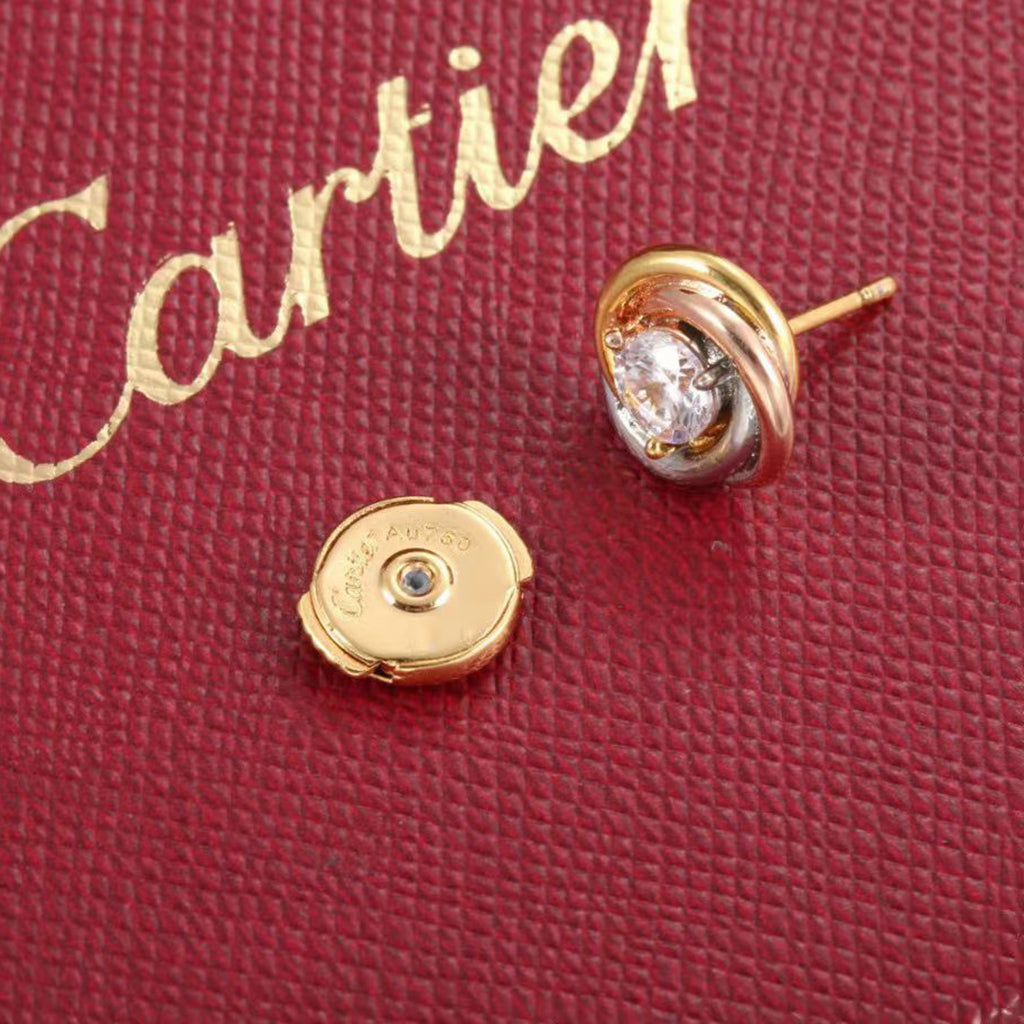 [AURORA]TRINITY STUD DIAMOND EARRINGS