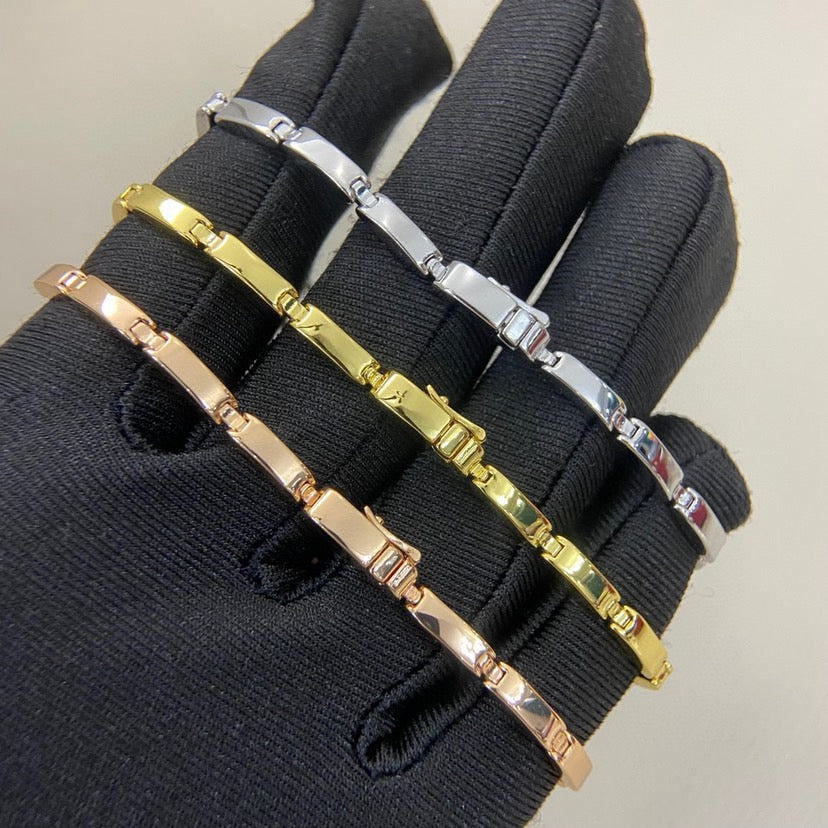 [AURORA]PANTHERE HALF DIAMOND ON CHAIN BRACELET