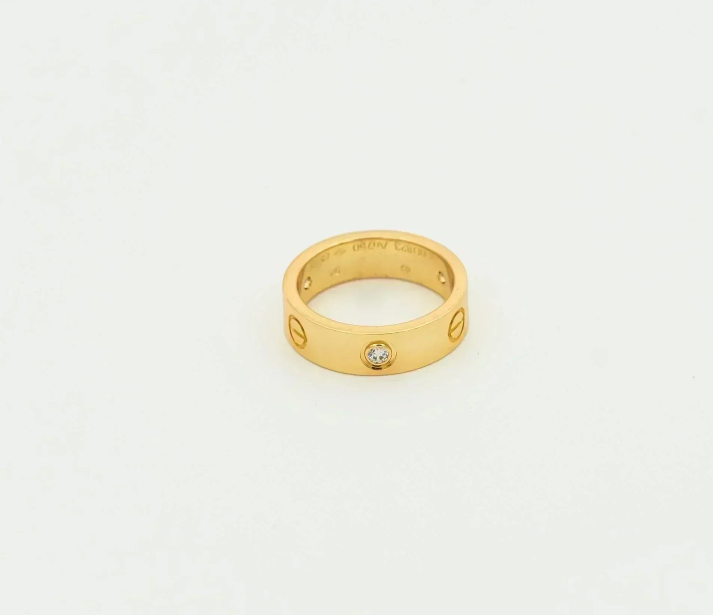 [Baslove]LOVE RING 5.5MM 3 DIAMONDS GOLD