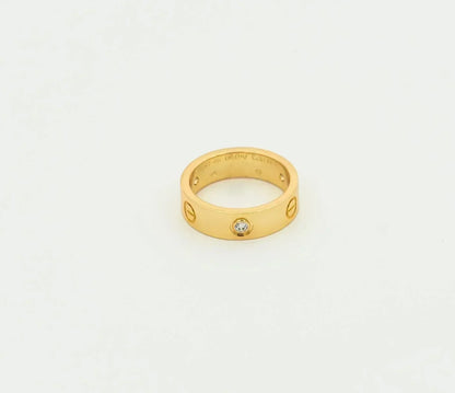 [Baslove]LOVE RING 5.5MM 3 DIAMONDS GOLD