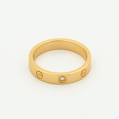 [Baslove]LOVE RING 4MM 1 DIAMOND PINK GOLD